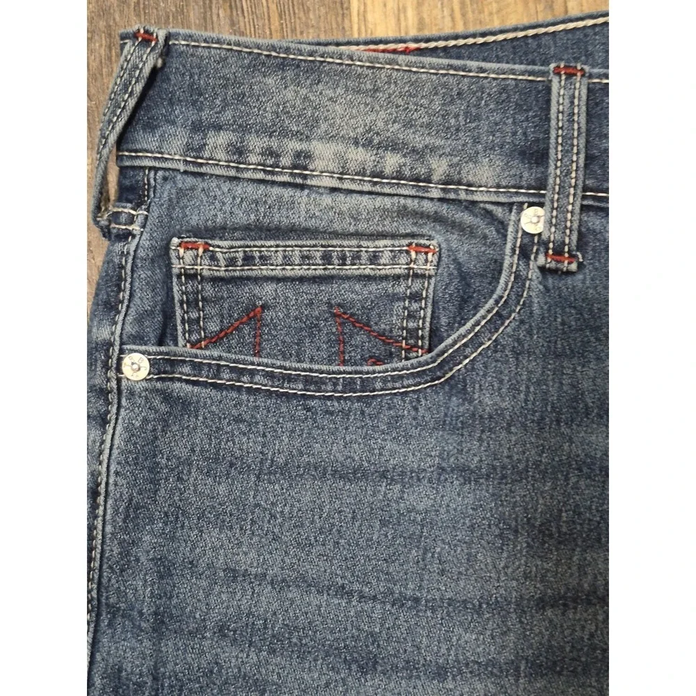 True Religion Ricky Relaxed Straight Jeans Medium Wash Men's 34x32 Blue Denim